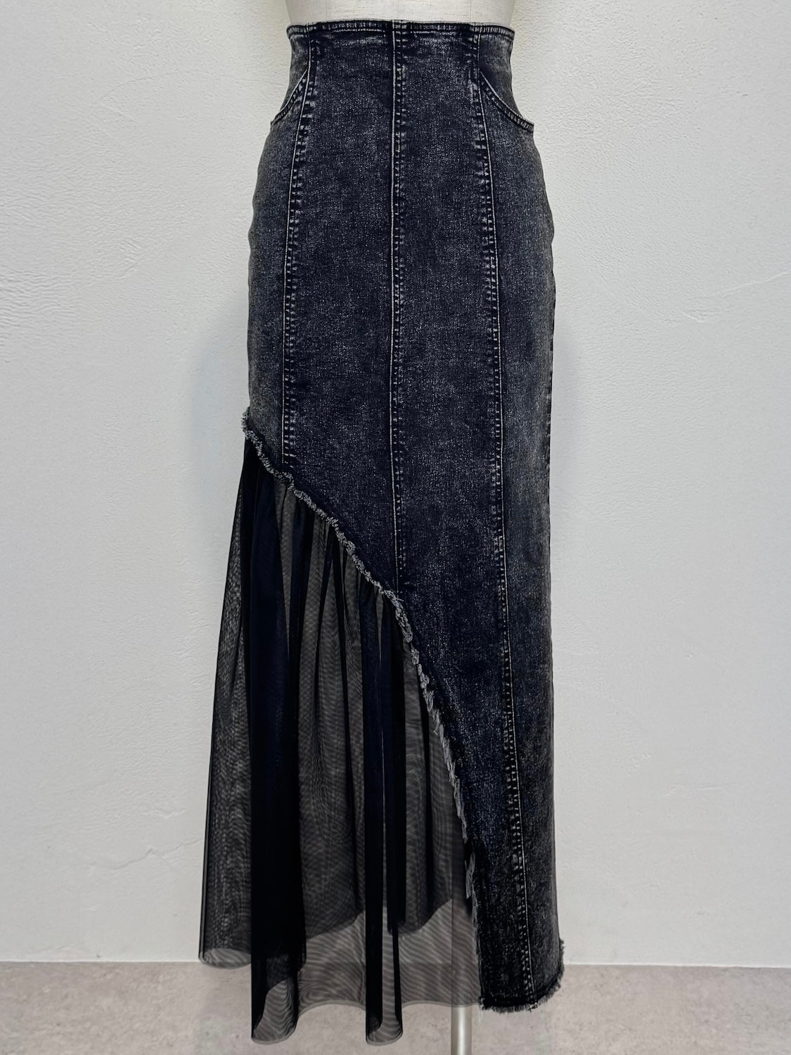 チュール ドッキング DENIM スカート