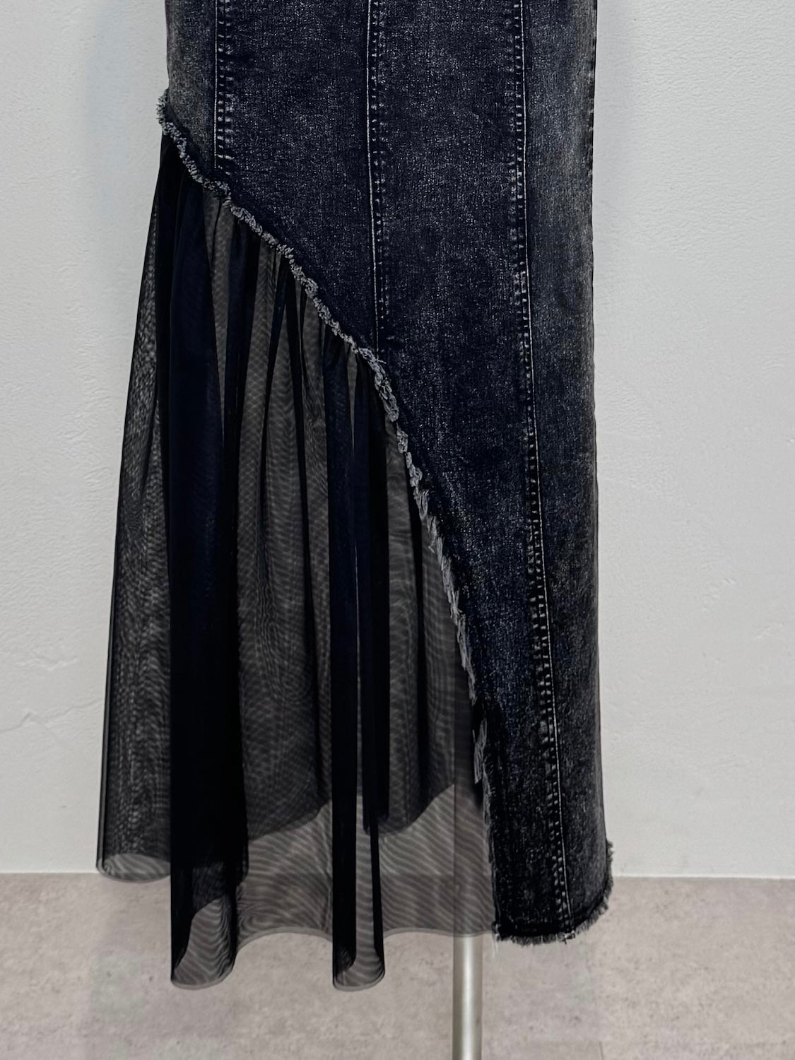 チュール ドッキング DENIM スカート