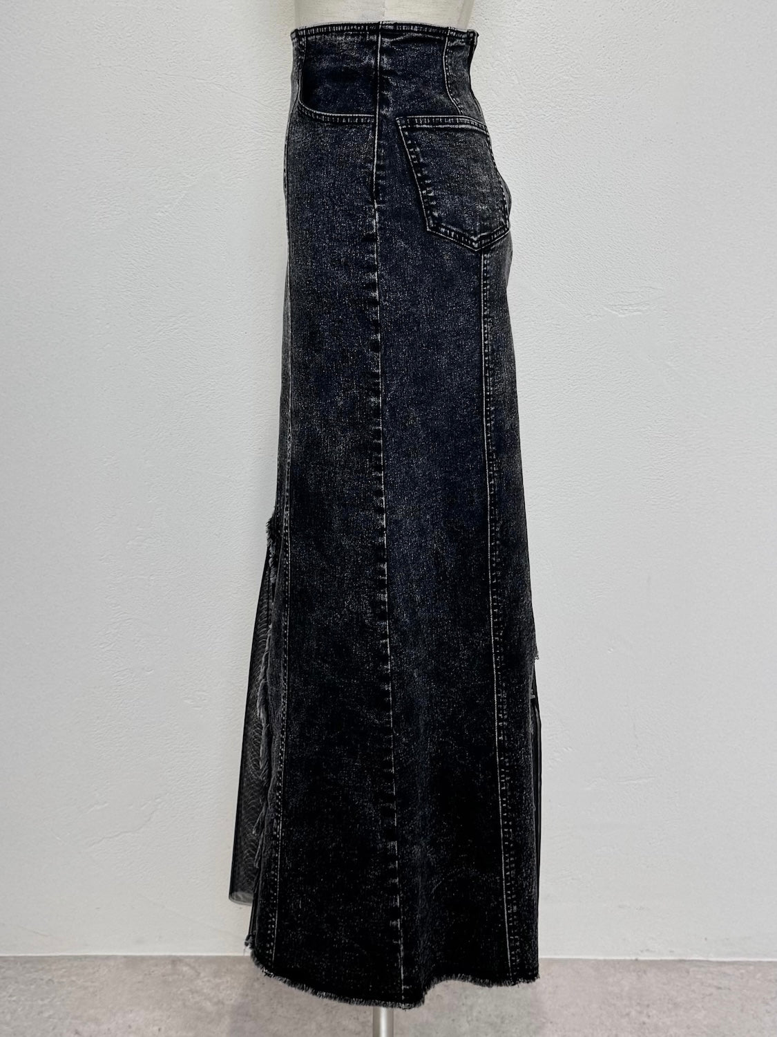 チュール ドッキング DENIM スカート