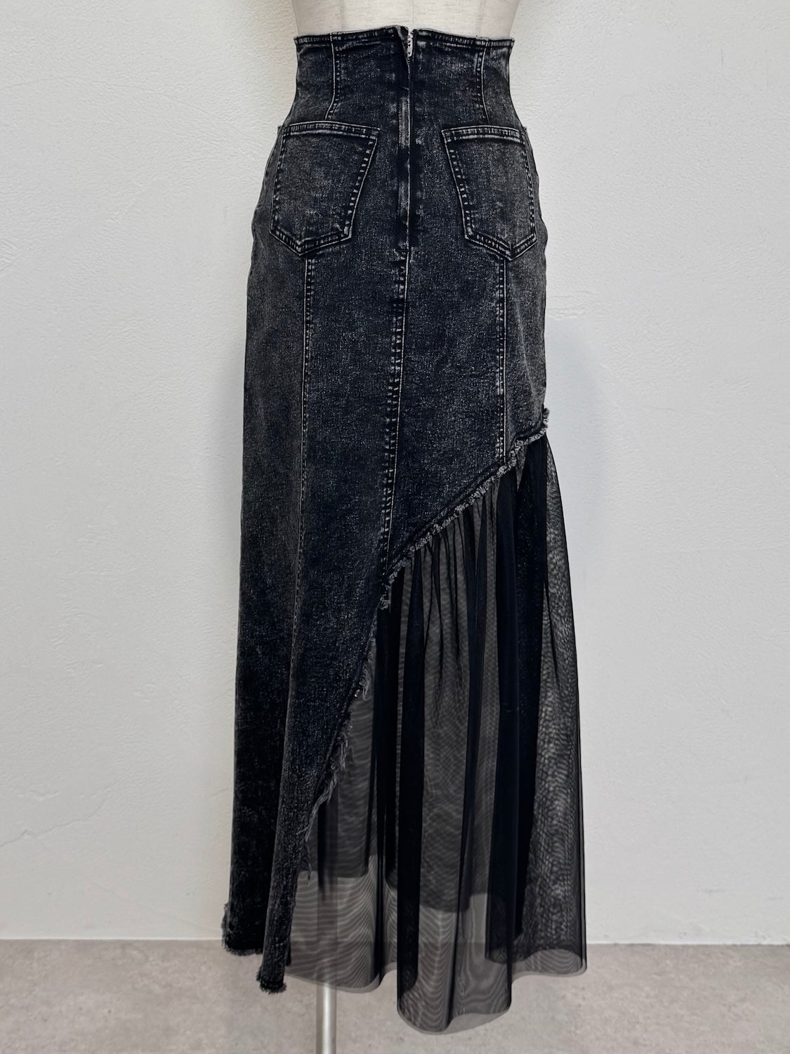 チュール ドッキング DENIM スカート