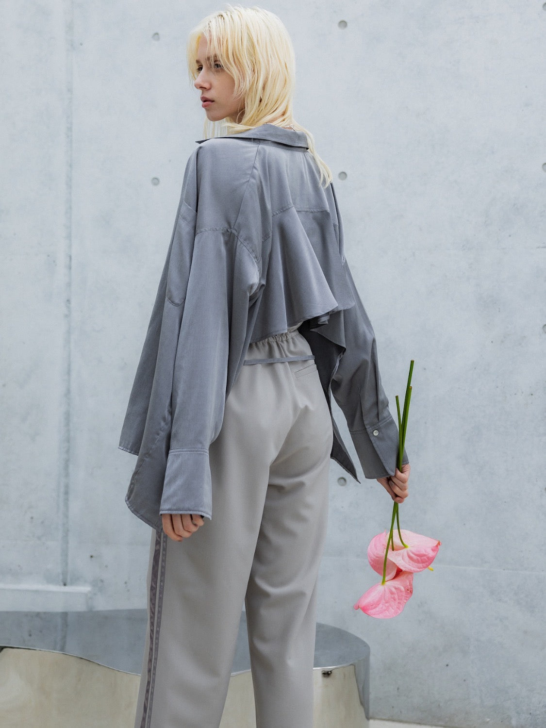 Back Ruffle Blouse