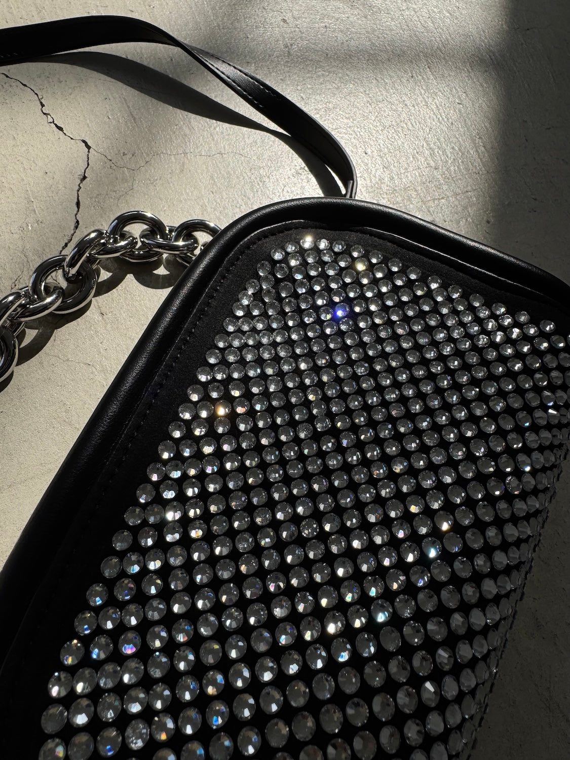 MINI ストーン Chain アシンメトリー バッグ