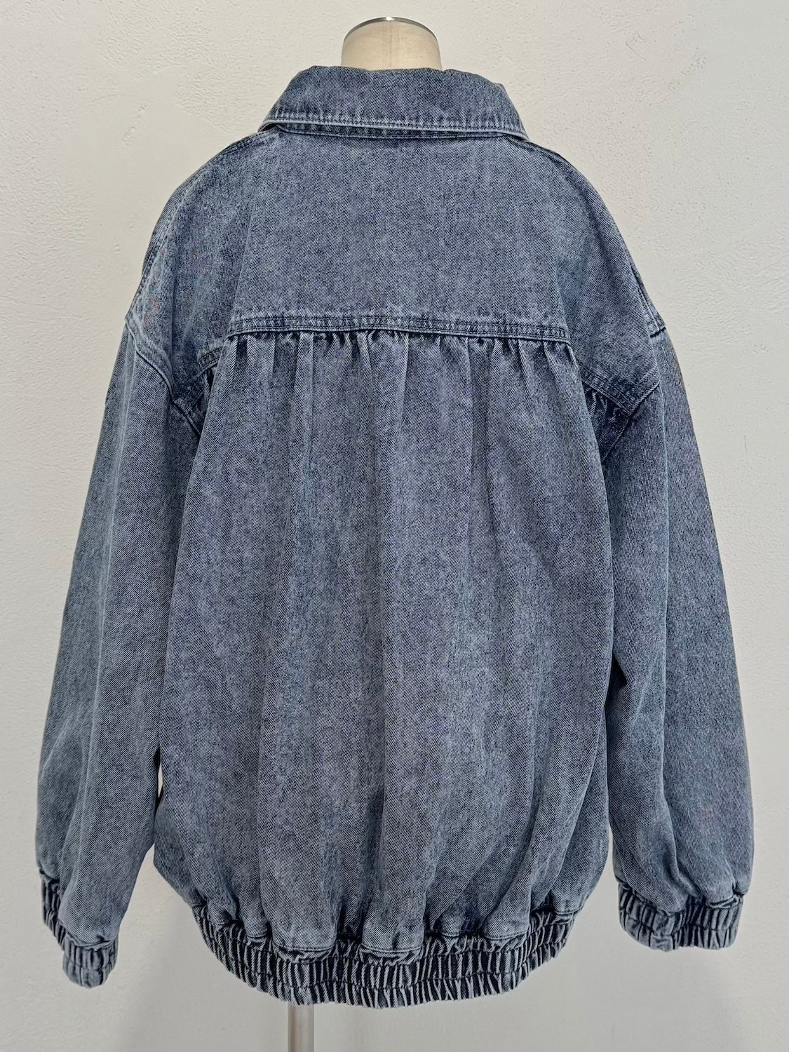 Washed ギャザー DENIM ジャケット