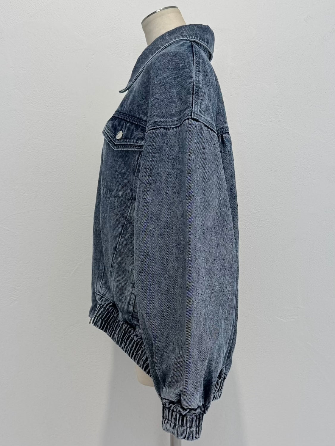 Washed ギャザー DENIM ジャケット