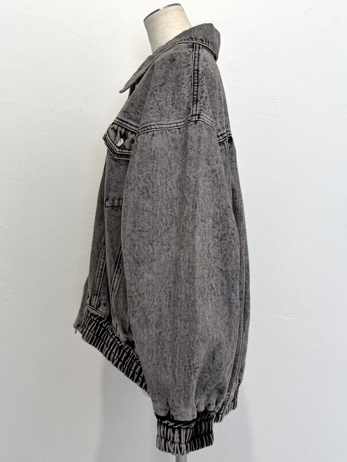 Washed ギャザー DENIM ジャケット