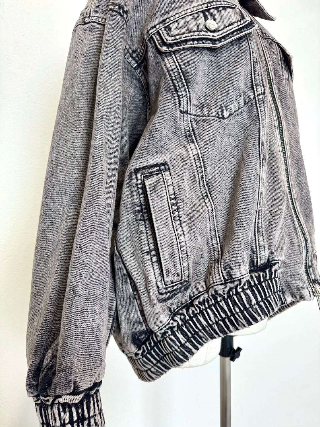 Washed ギャザー DENIM ジャケット
