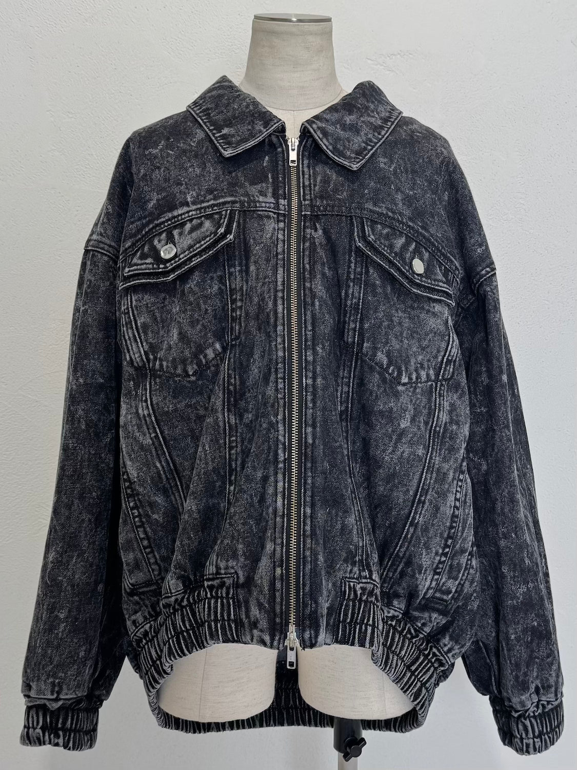 Washed ギャザー DENIM ジャケット
