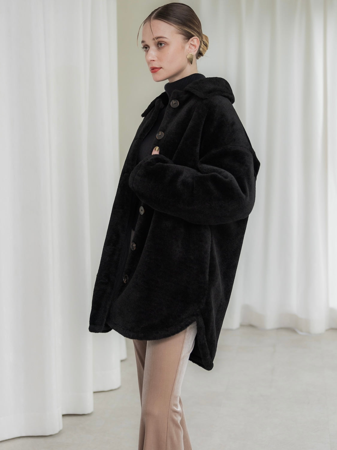 リバーシブル Boa キルティング コート