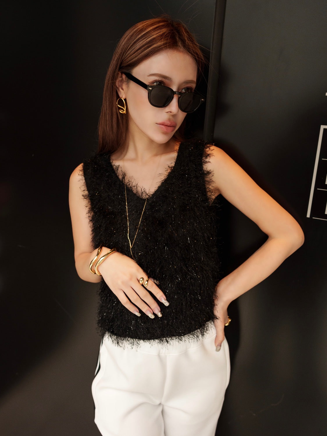 Twisted Drop Lariat Necklace