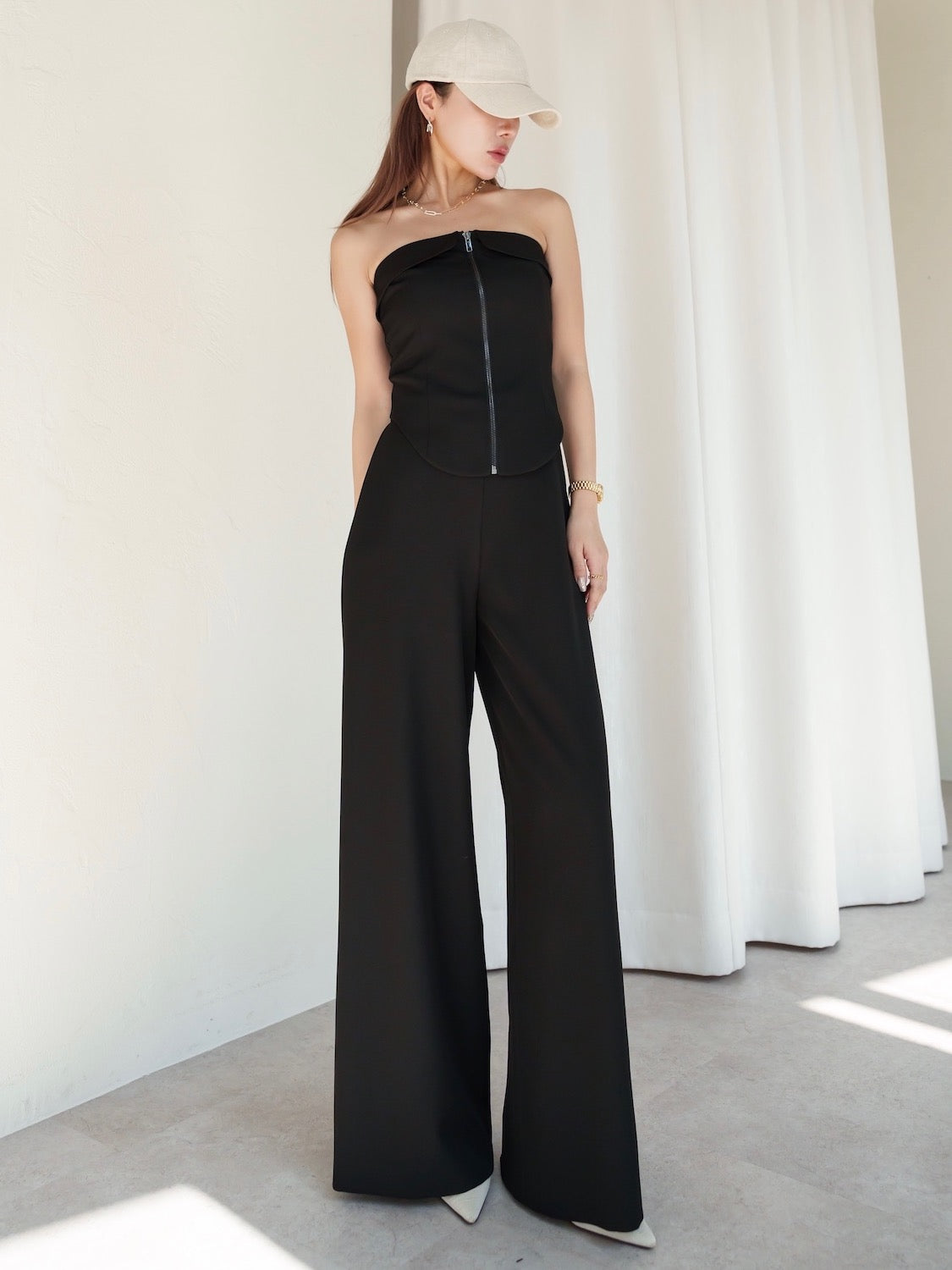 MODEL:159cm<br>着用サイズ:0<br>COLOR:ブラック