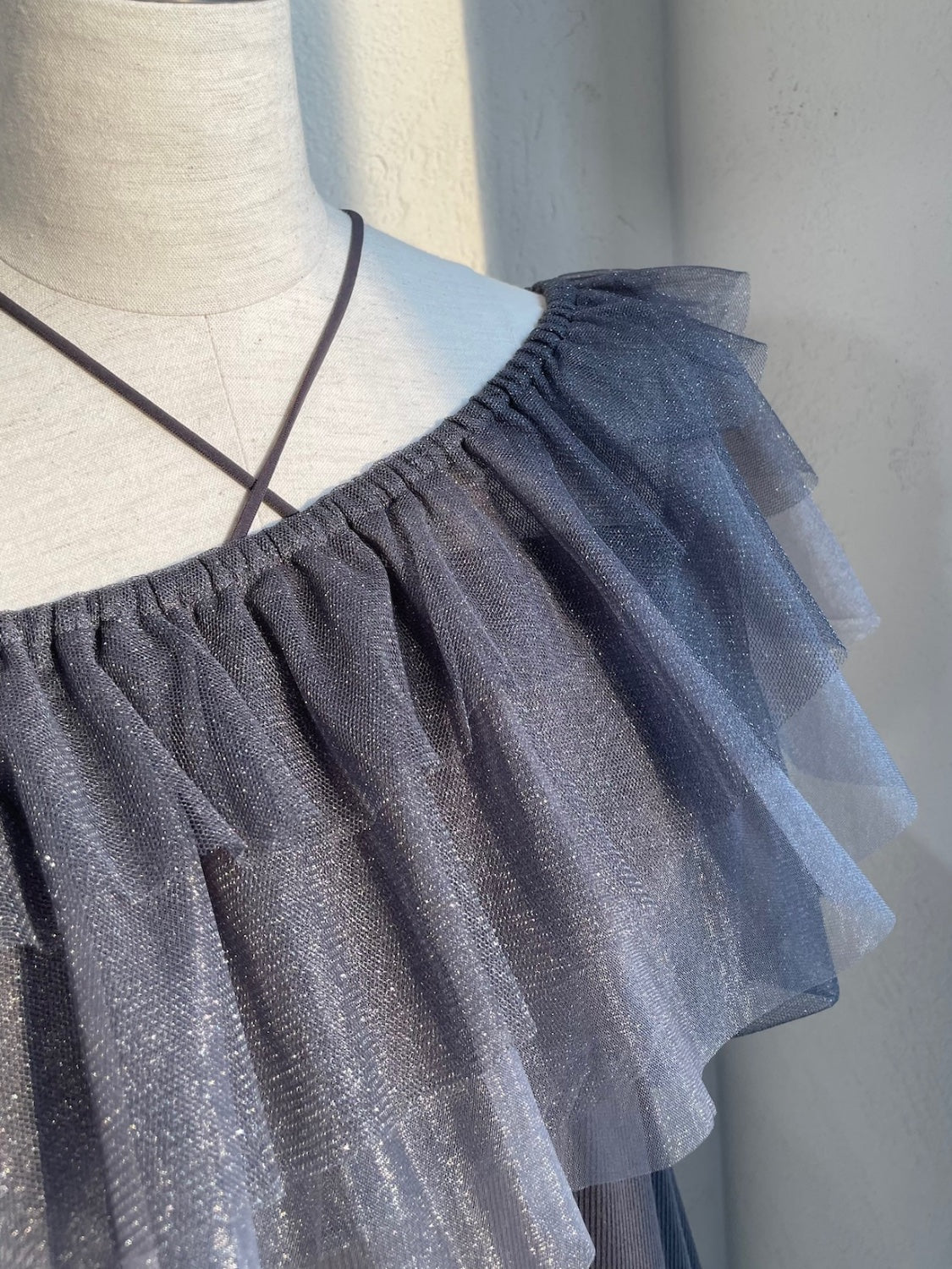 Glitter Tulle Layered One-piece