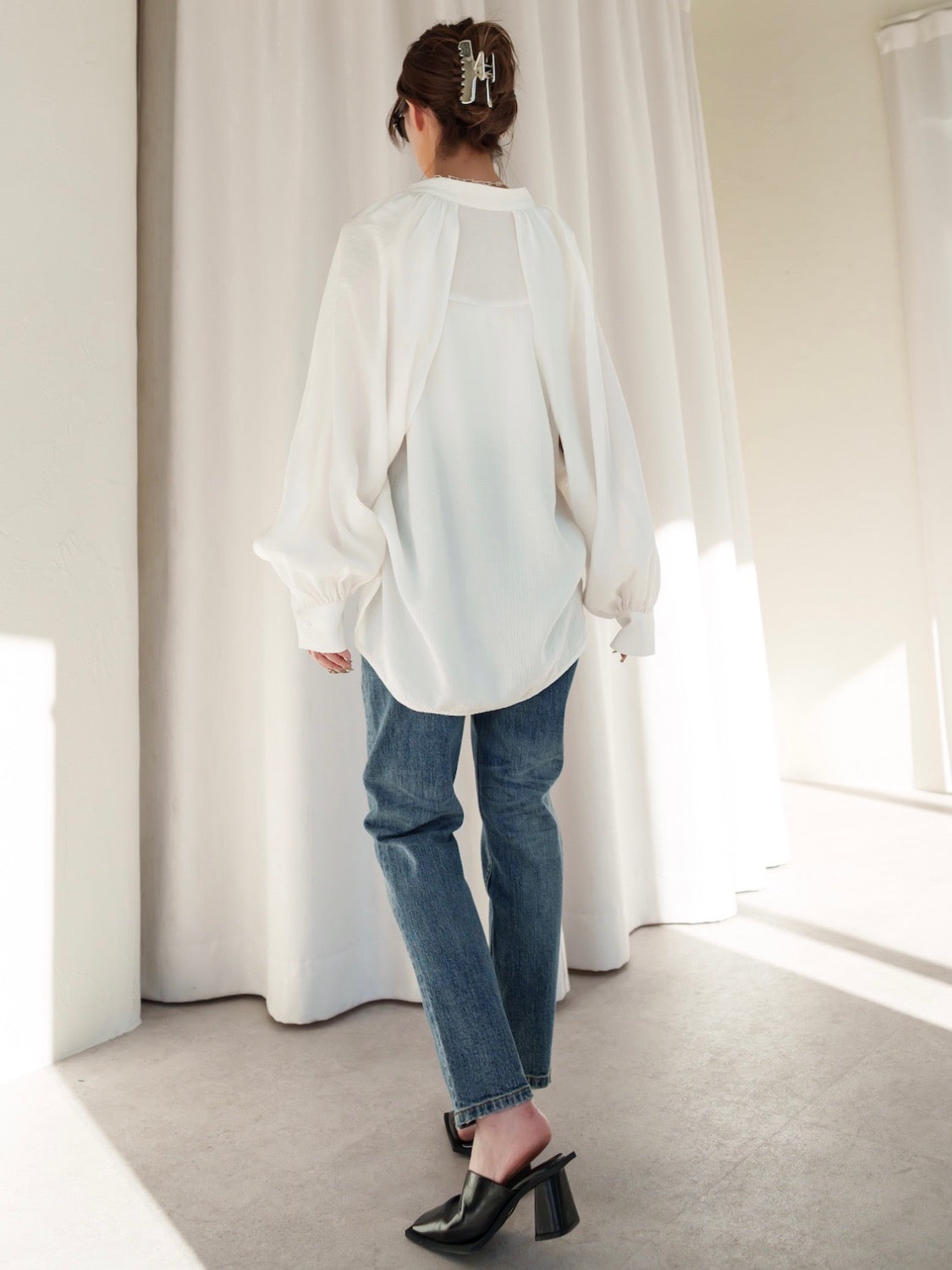 Tapered High-rise Denim