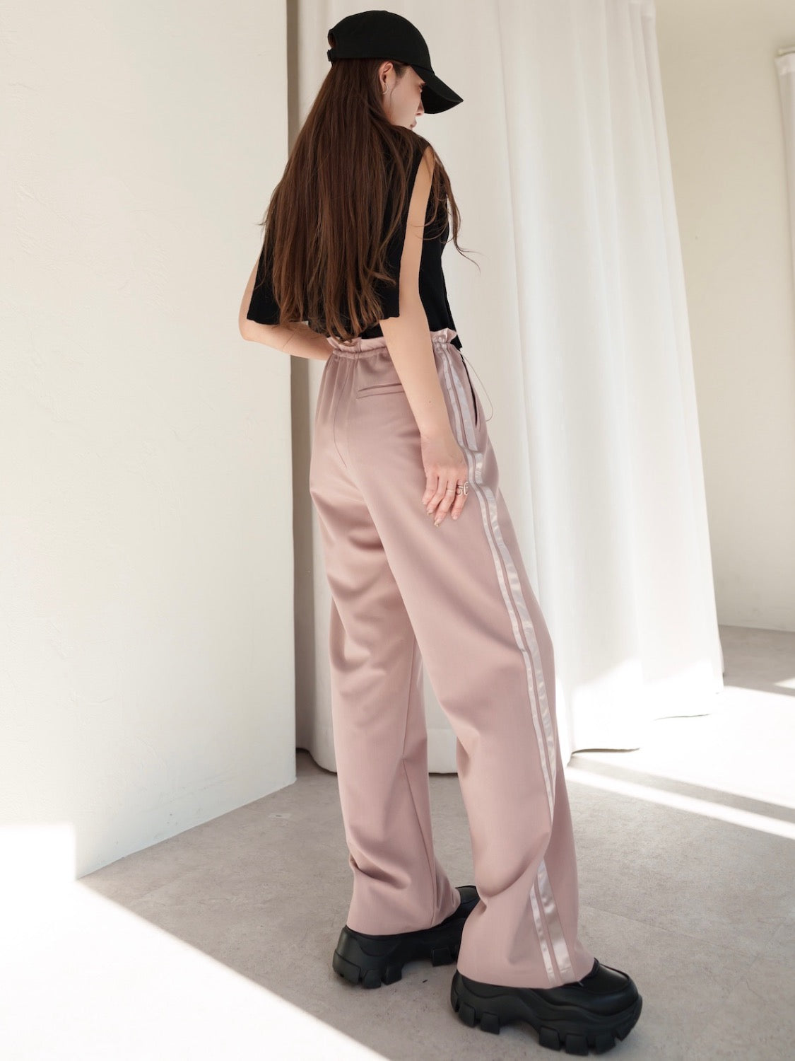 Waist Draw Line Pants