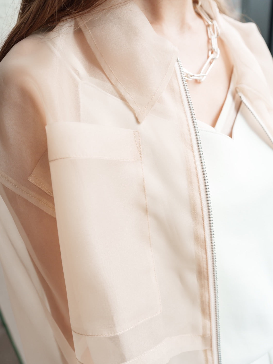 シアー ジップ Shirt