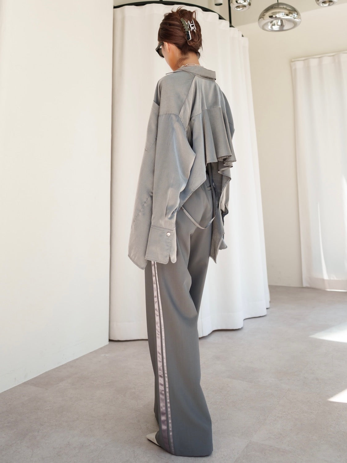 Waist Draw Line Pants