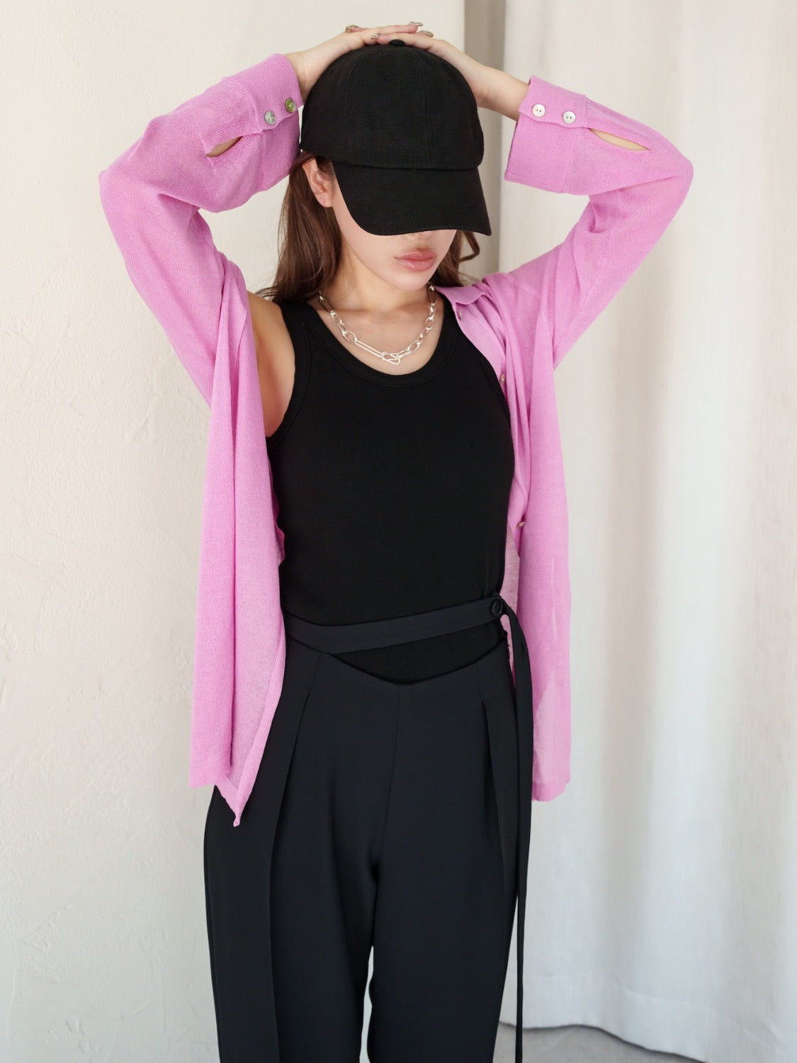 Rayon Summer Knit Sheer Shirt