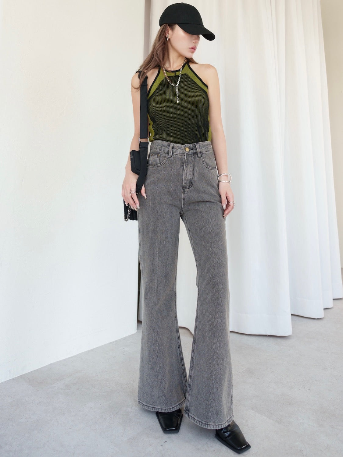 Texture デニム フレアパンツ