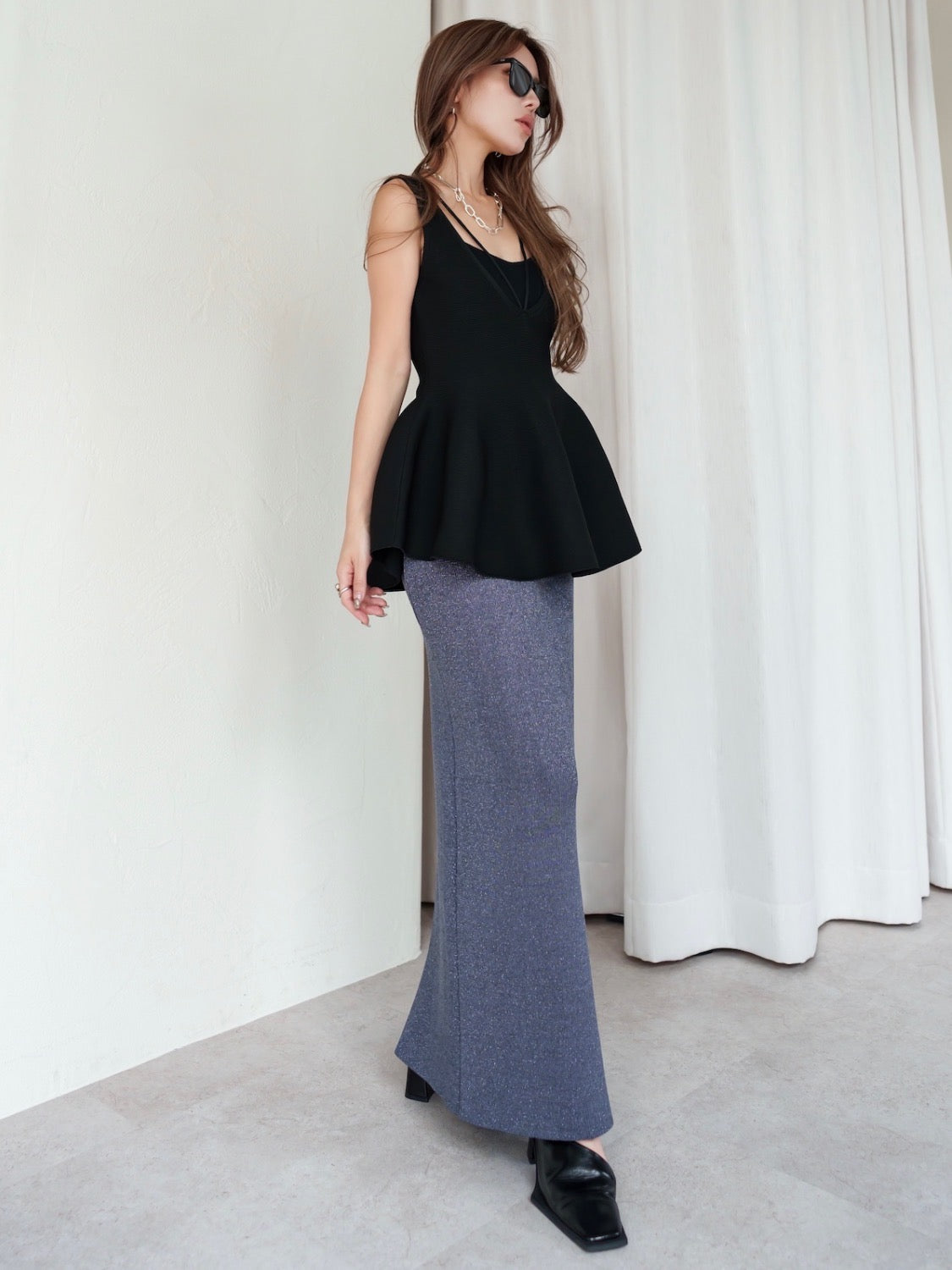 MODEL:159cm<br>COLOR:ブラック