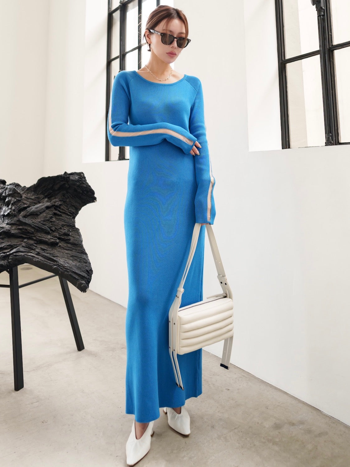 MODEL:159cm<br>COLOR:ブルー