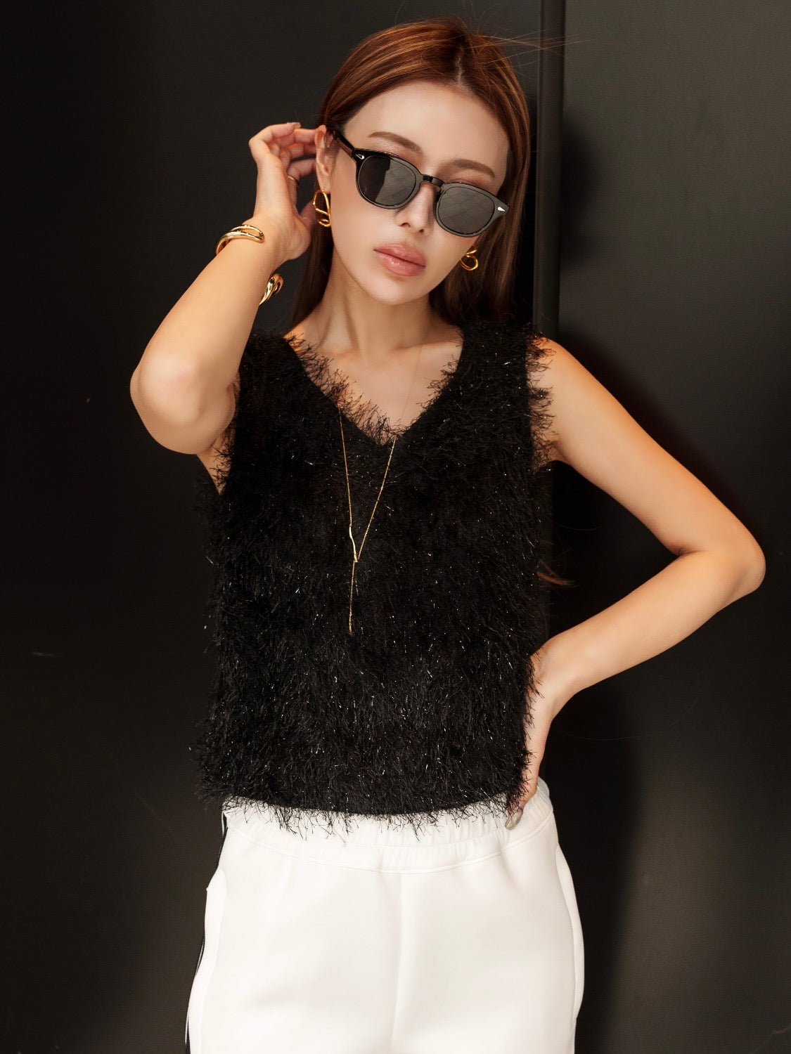 Twisted Drop Lariat Necklace