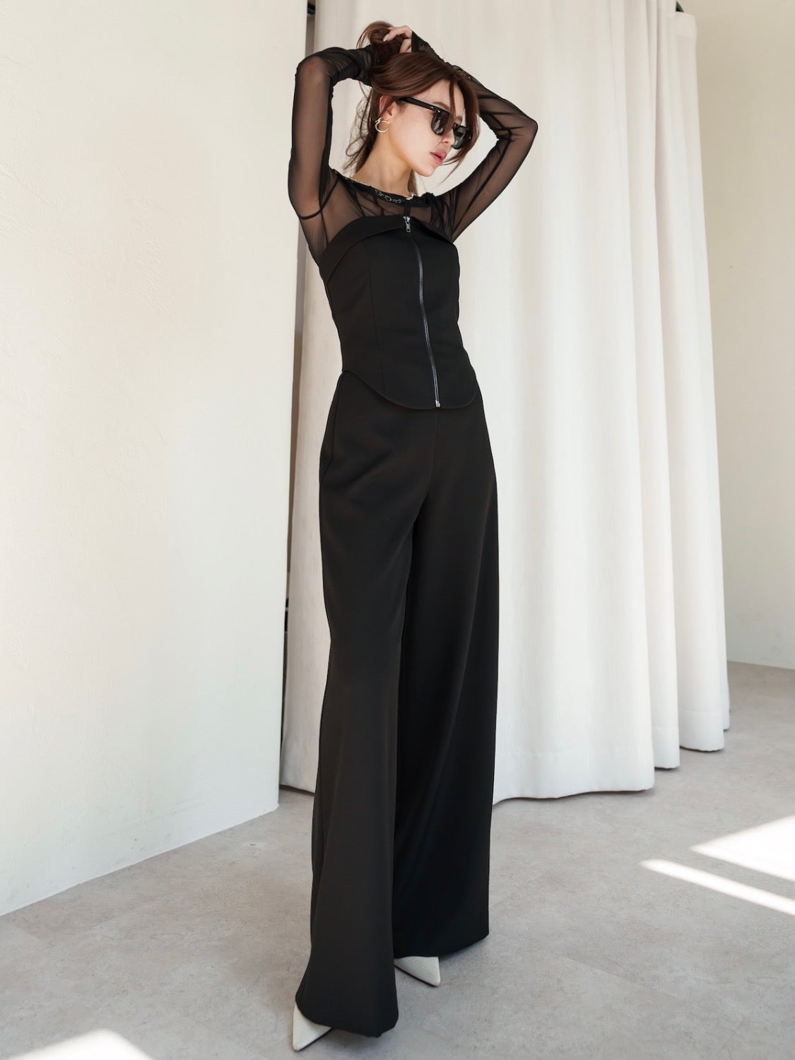 MODEL:159cm<br>着用サイズ:0<br>COLOR:ブラック