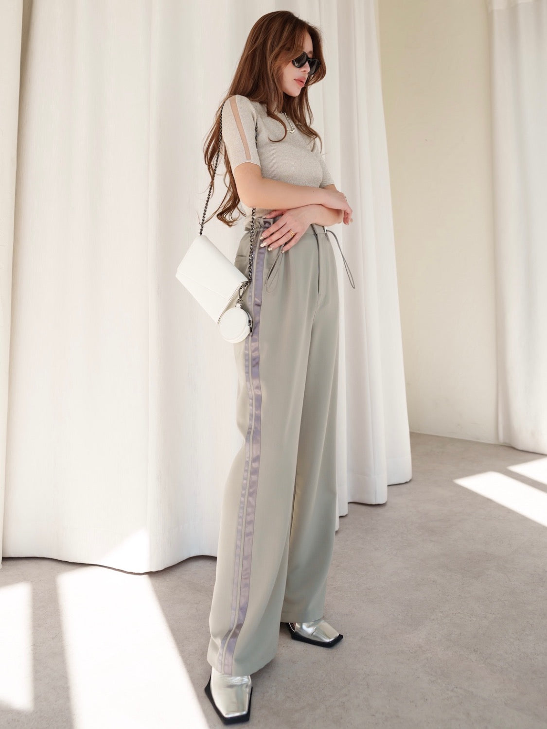 Square Toe Metallic Mule