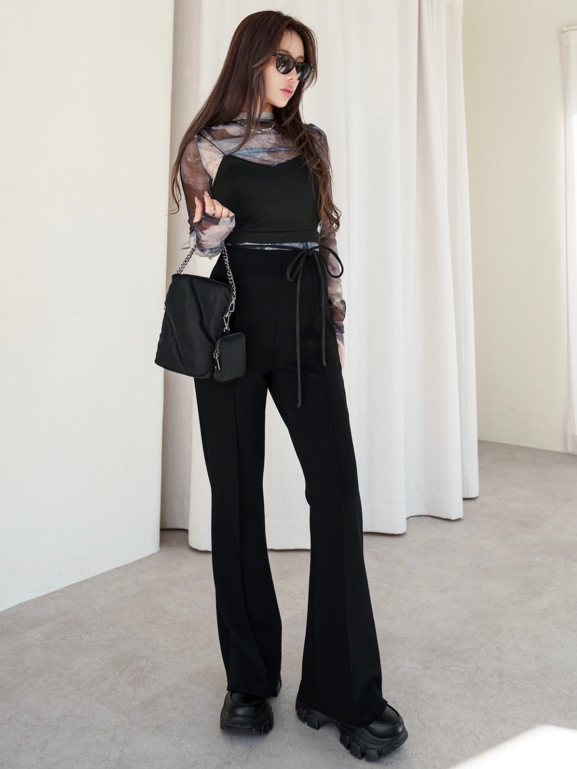 Smooth corset-like bustier