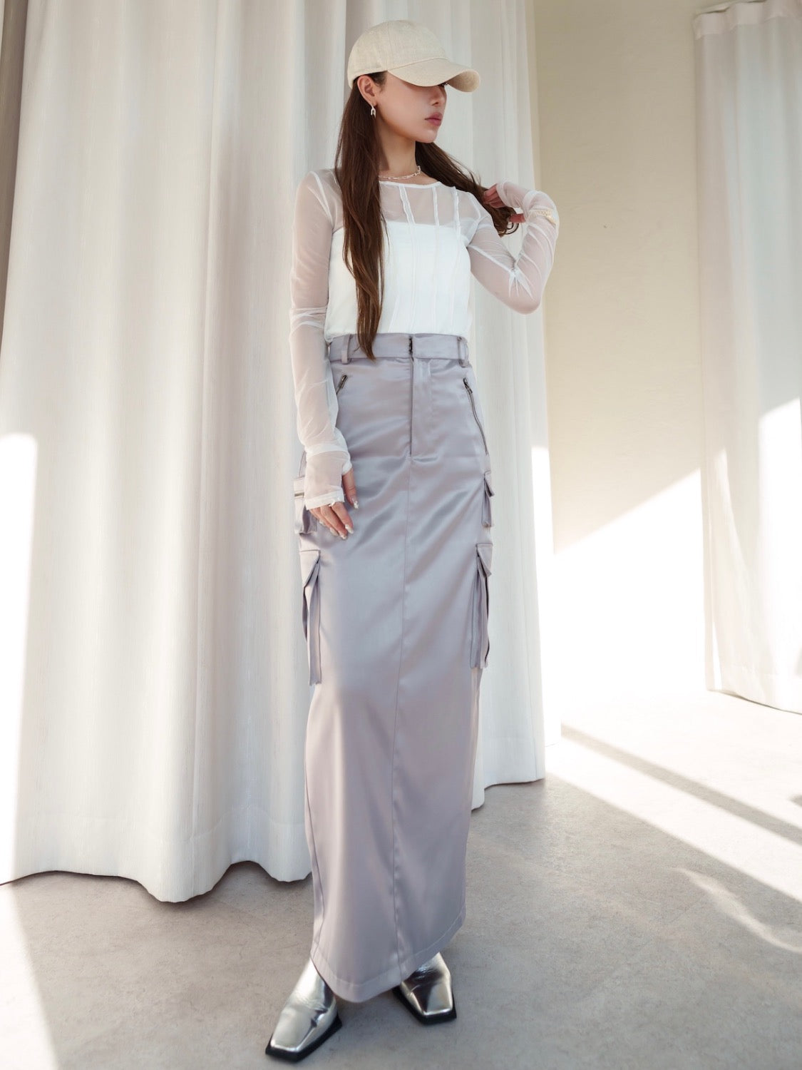 シームデザイン Sheer トップス