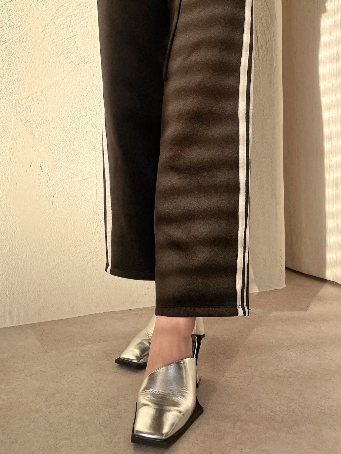 Square Toe Metallic Mule