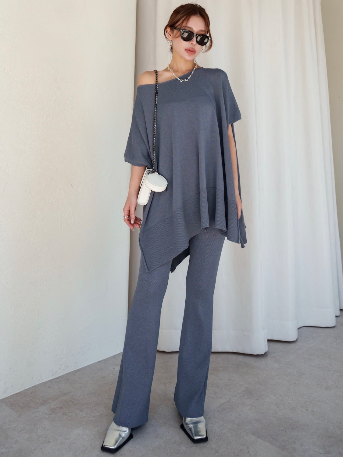 Square Toe Metallic Mule