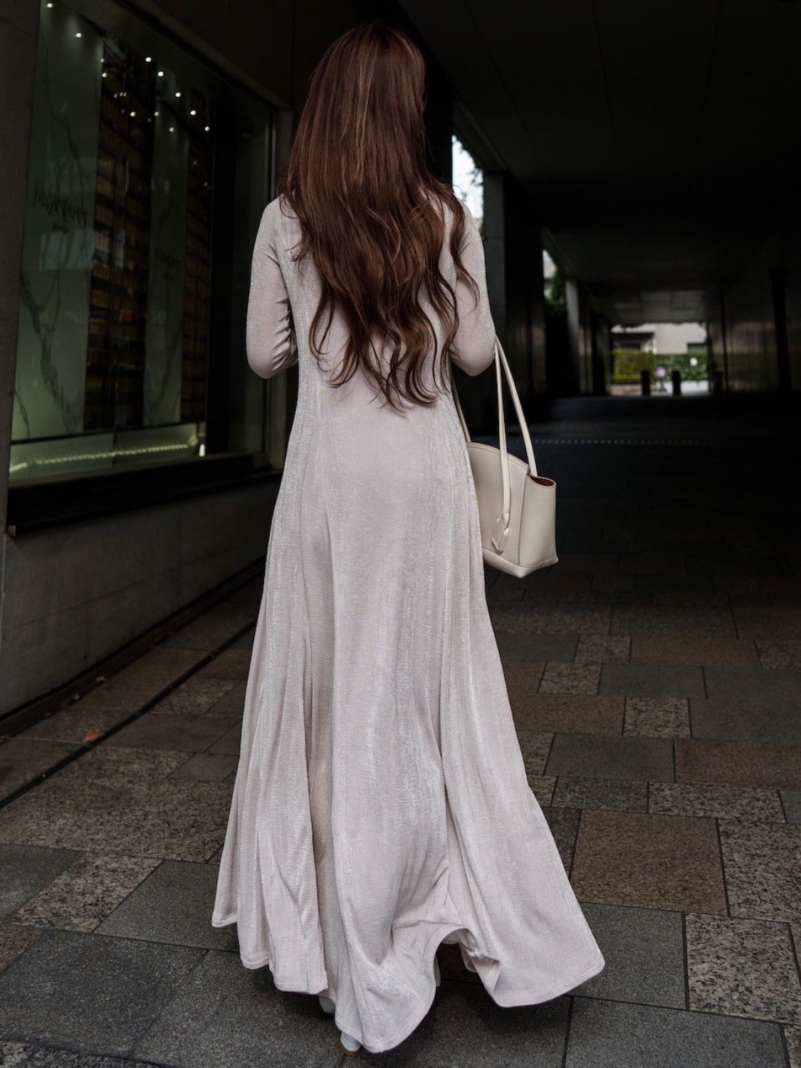 Twist ショルダー ラメ One-piece