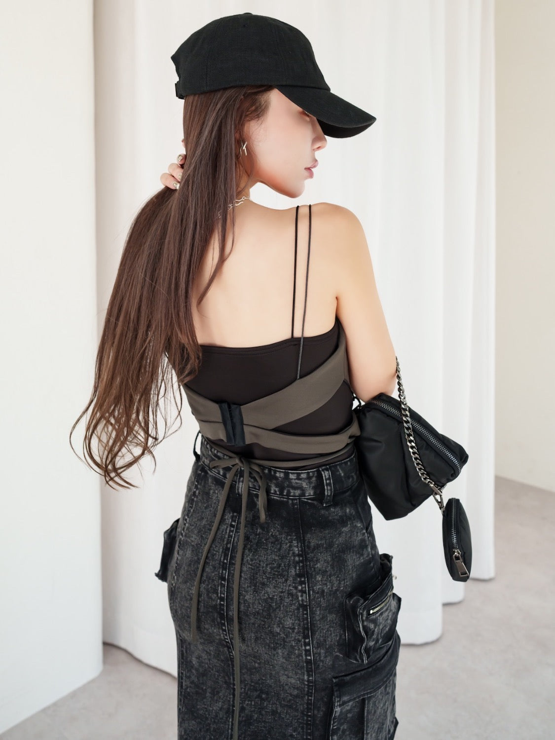 Smooth corset-like bustier