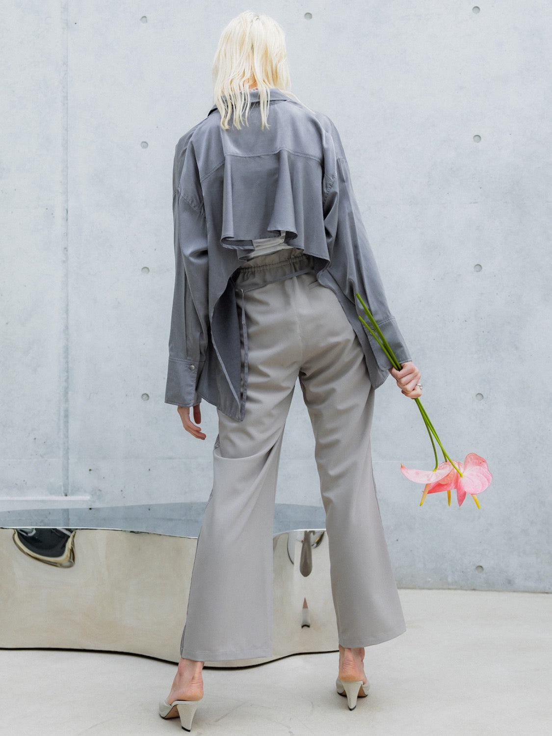 Waist Draw Line Pants