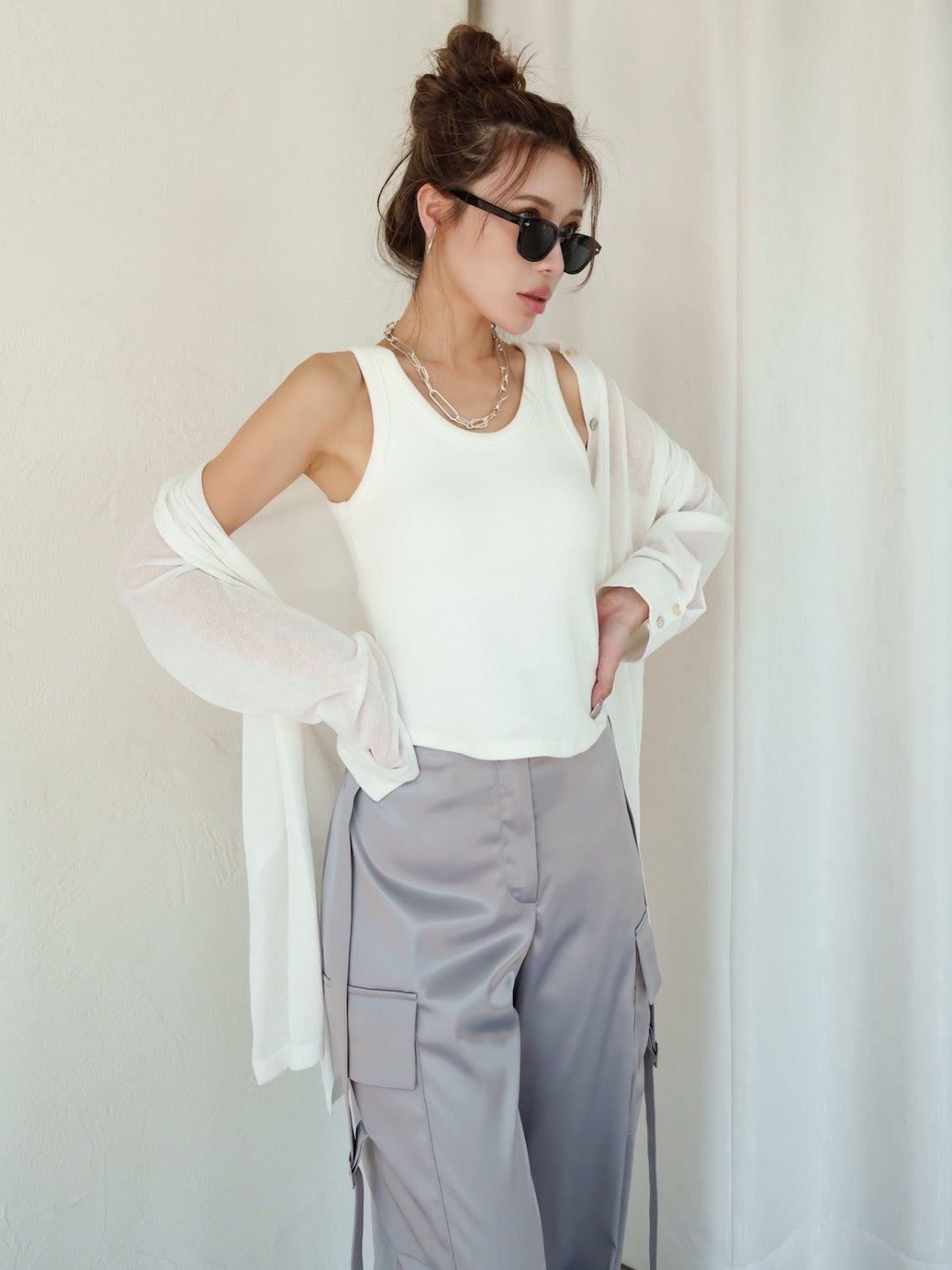 Rayon Summer Knit Sheer Shirt