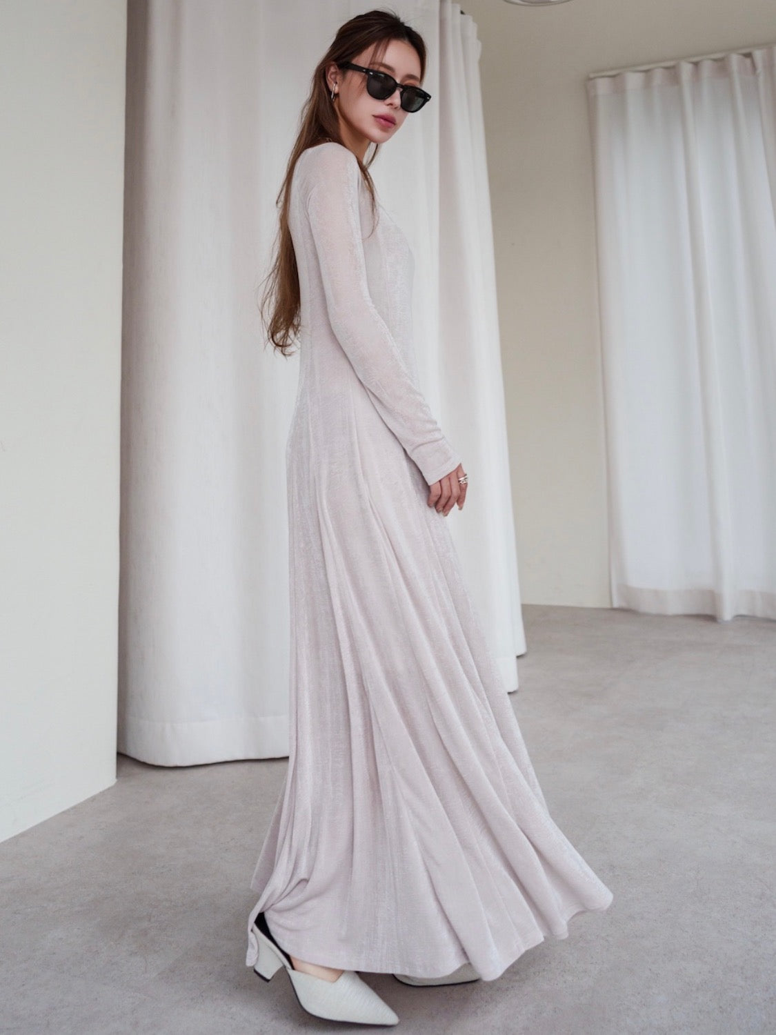 Twist ショルダー ラメ One-piece