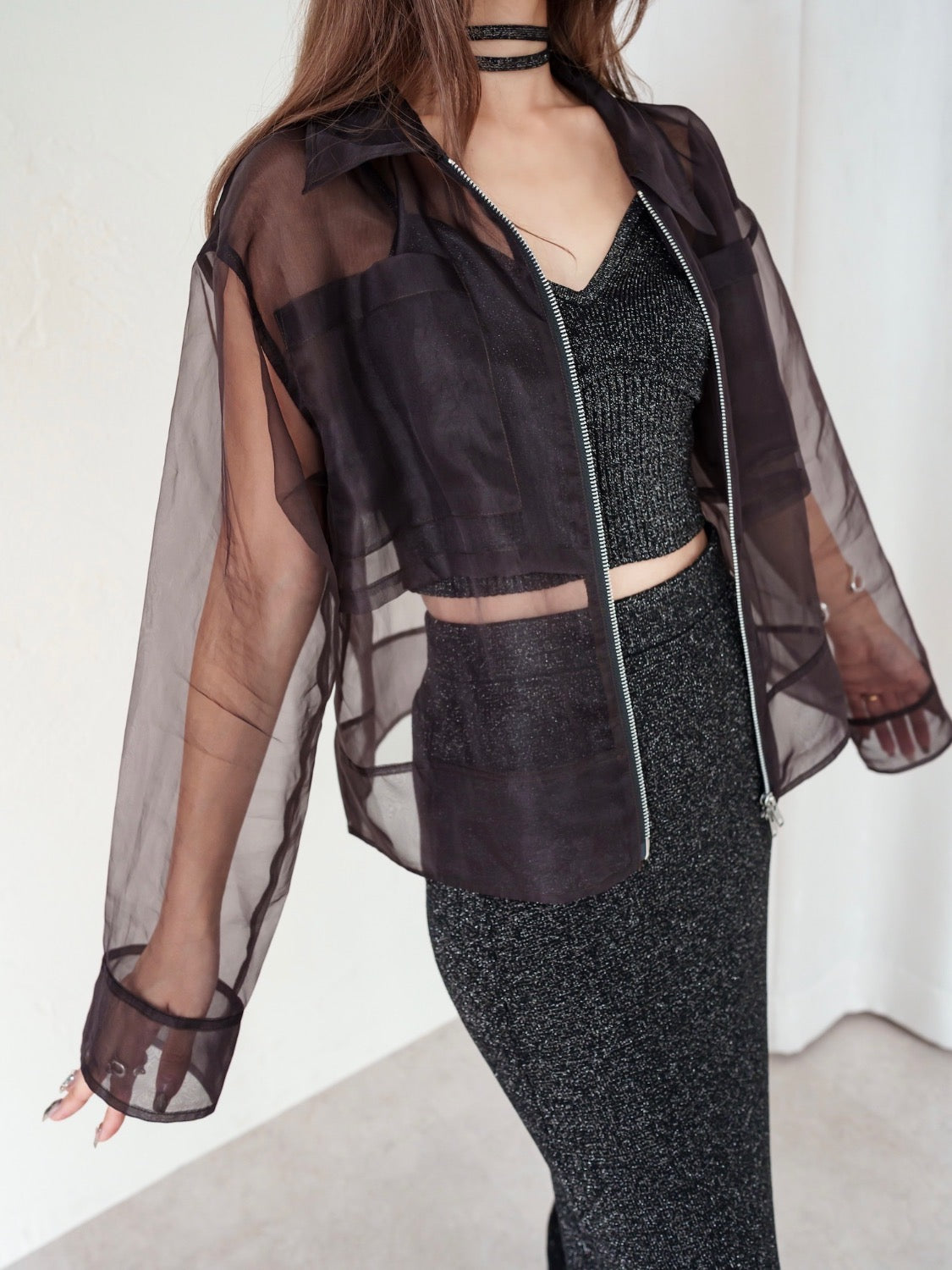Glitter Skirt Knit Set