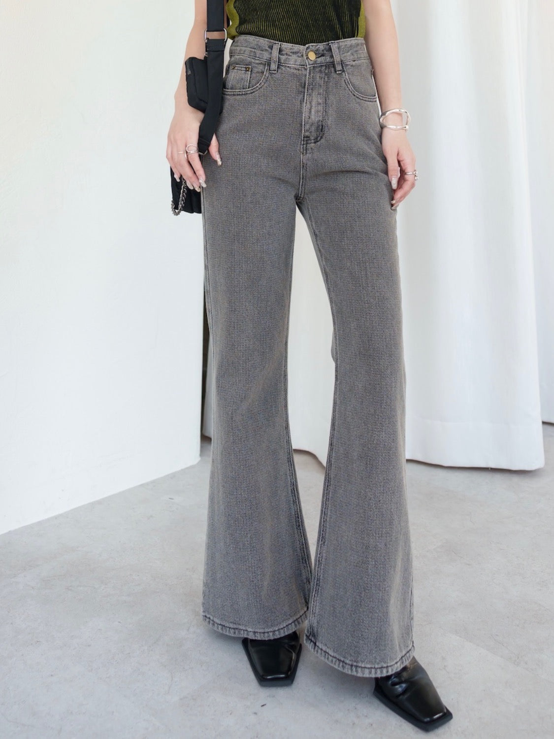 Texture デニム フレアパンツ