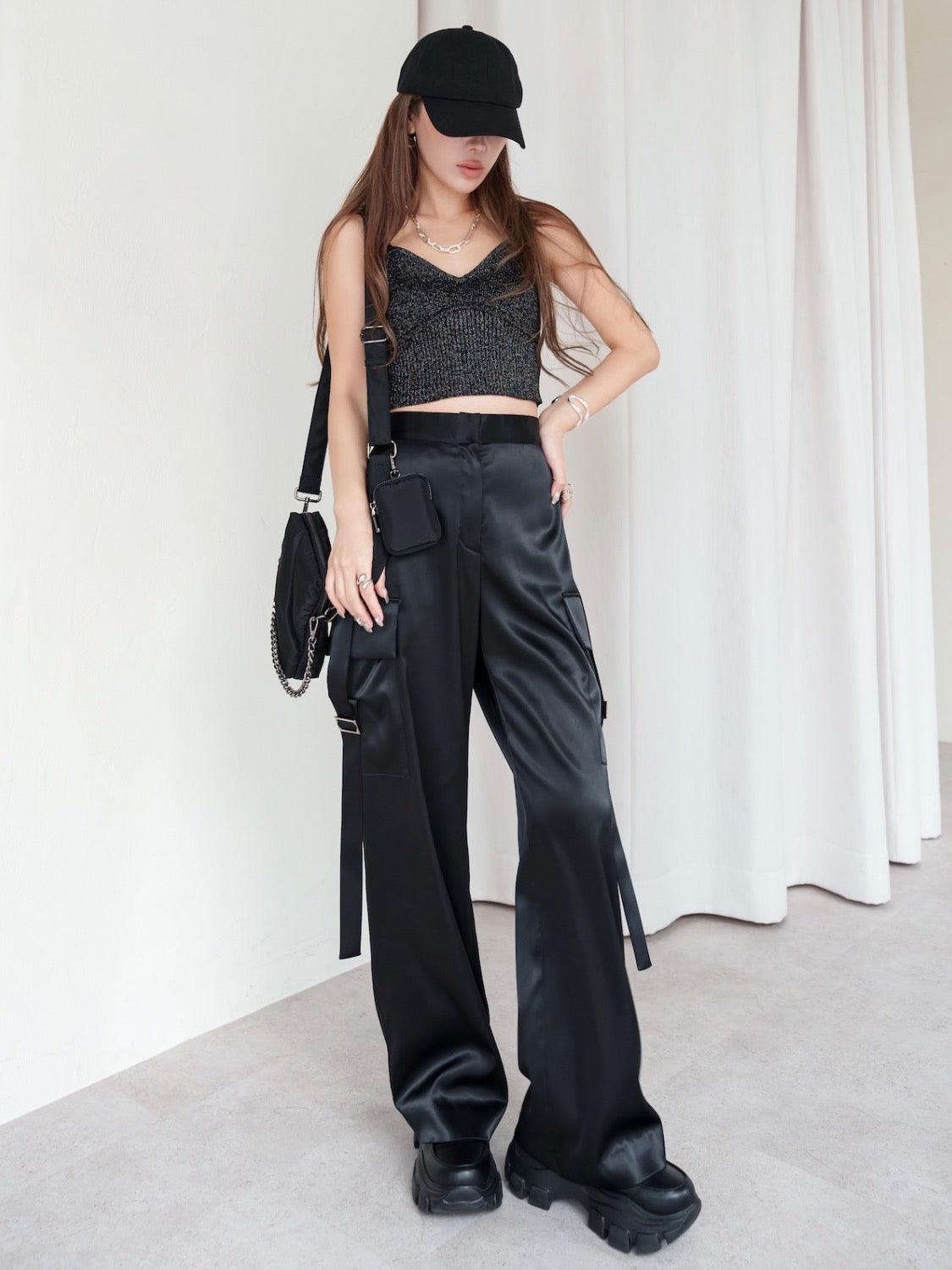 Glitter Skirt Knit Set