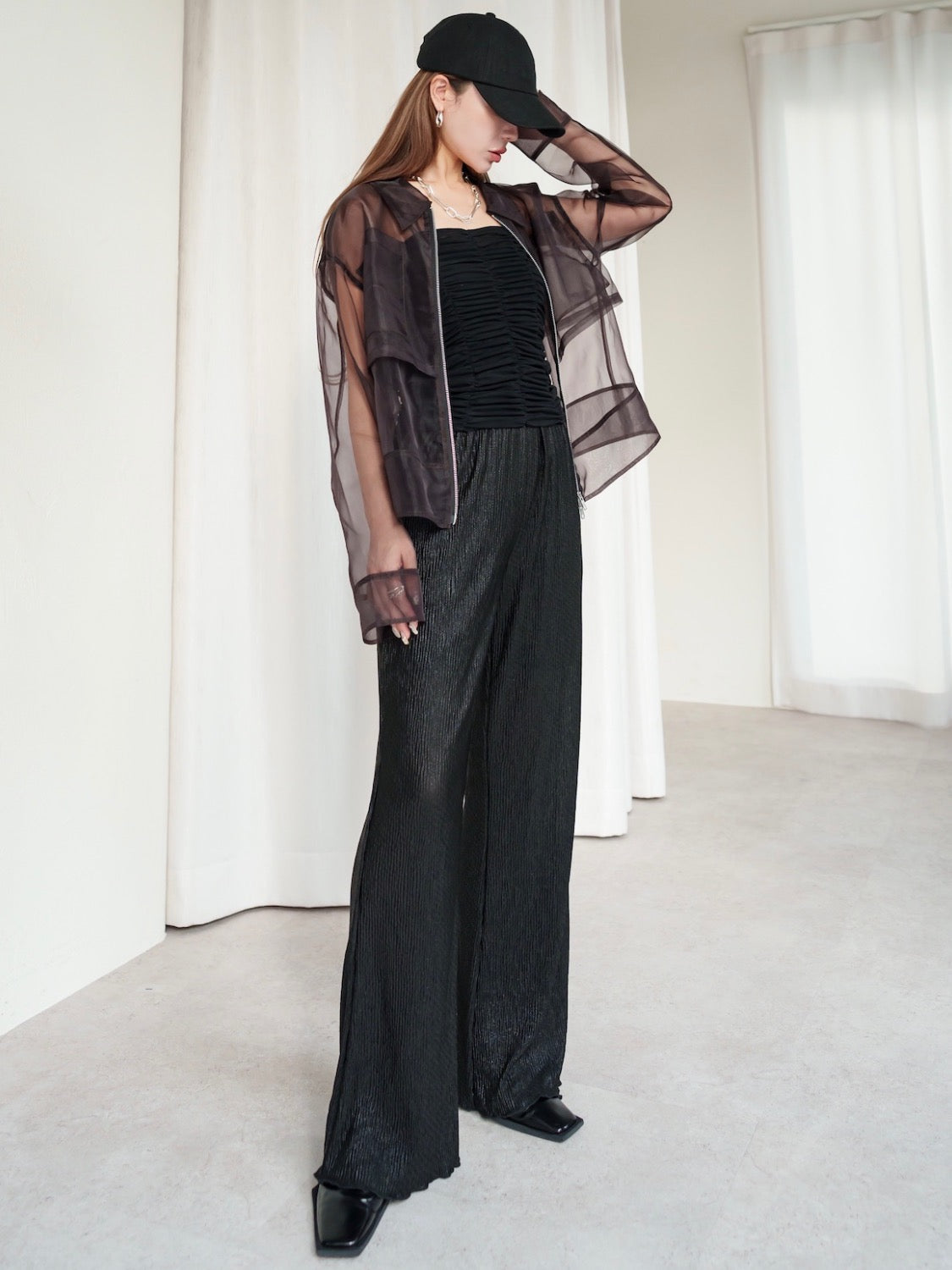 シアー ジップ Shirt