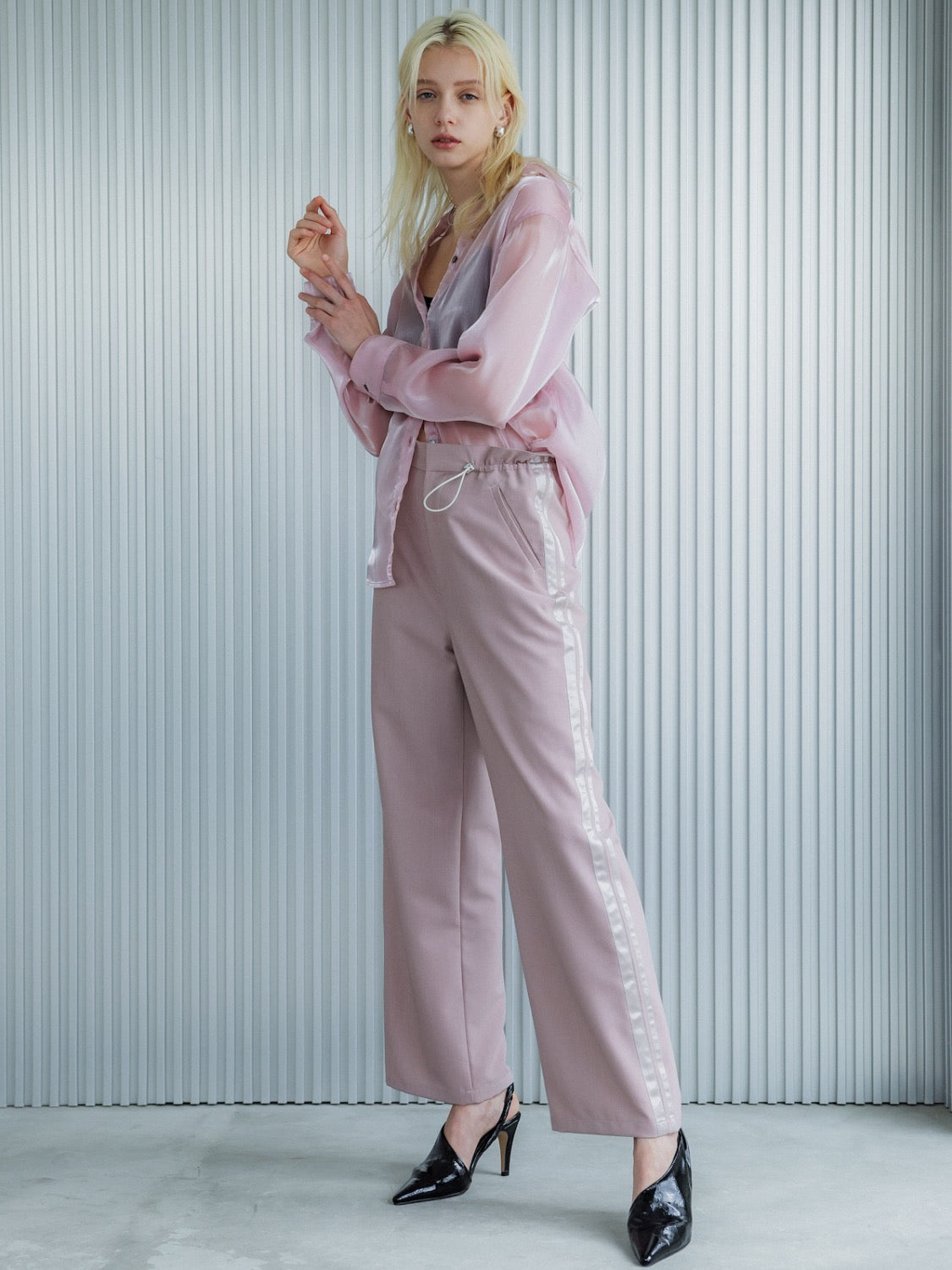 Waist Draw Line Pants