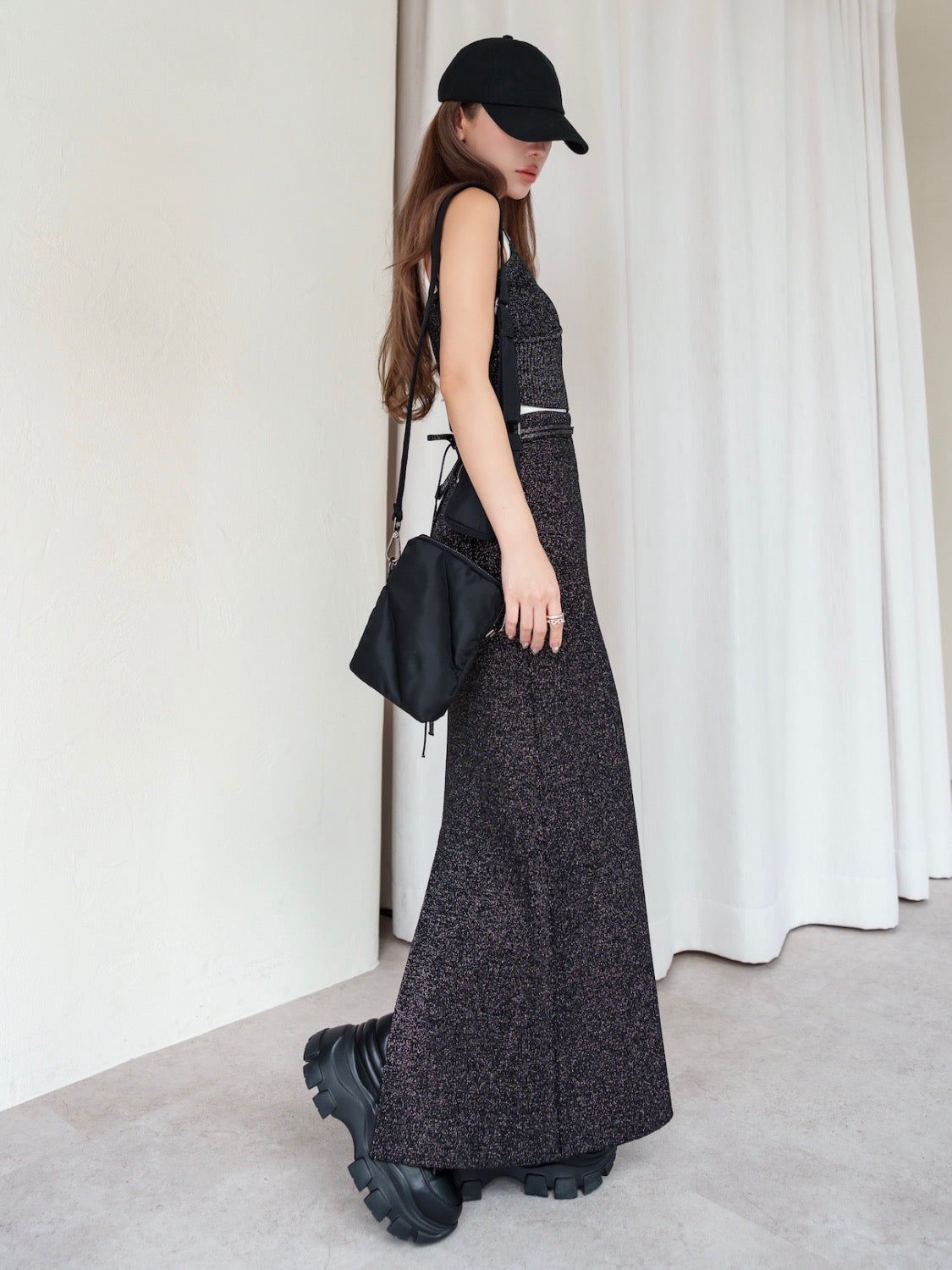 Glitter Skirt Knit Set