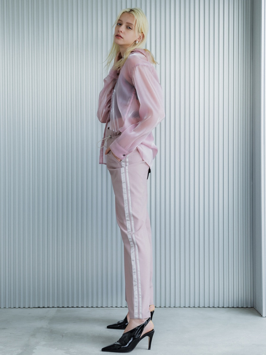 Waist Draw Line Pants