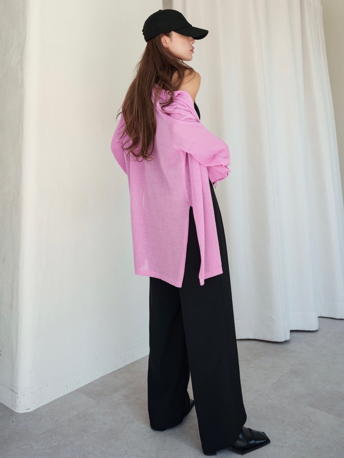 Rayon Summer Knit Sheer Shirt
