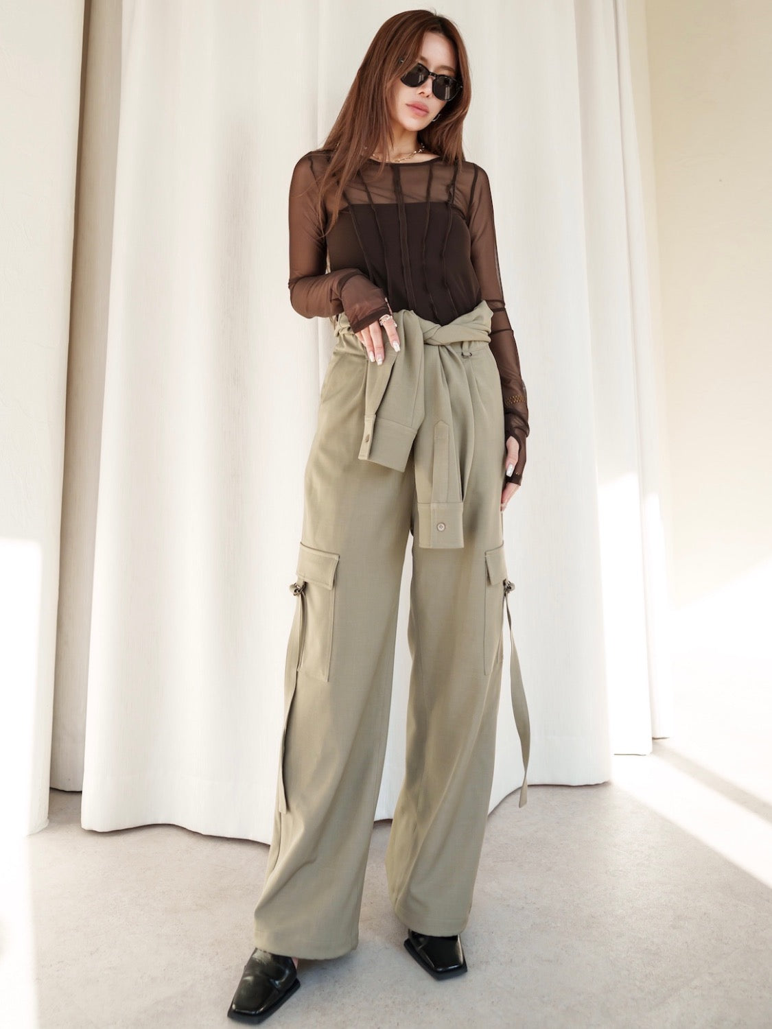 シームデザイン Sheer トップス
