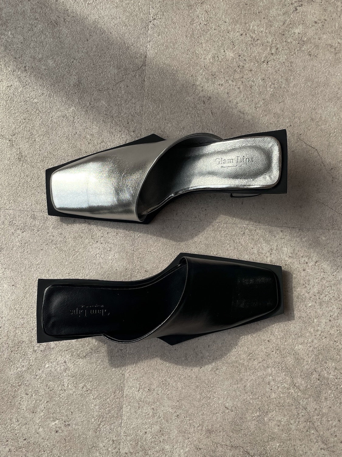 Square Toe Metallic Mule
