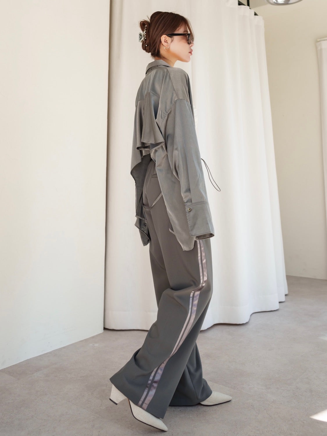 Waist Draw Line Pants