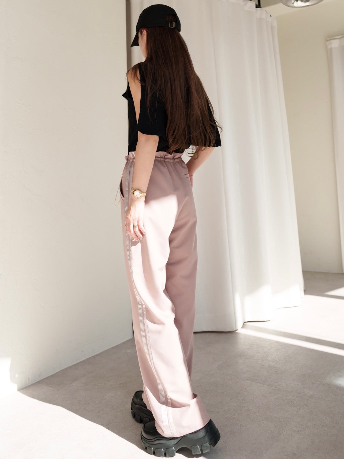 Waist Draw Line Pants