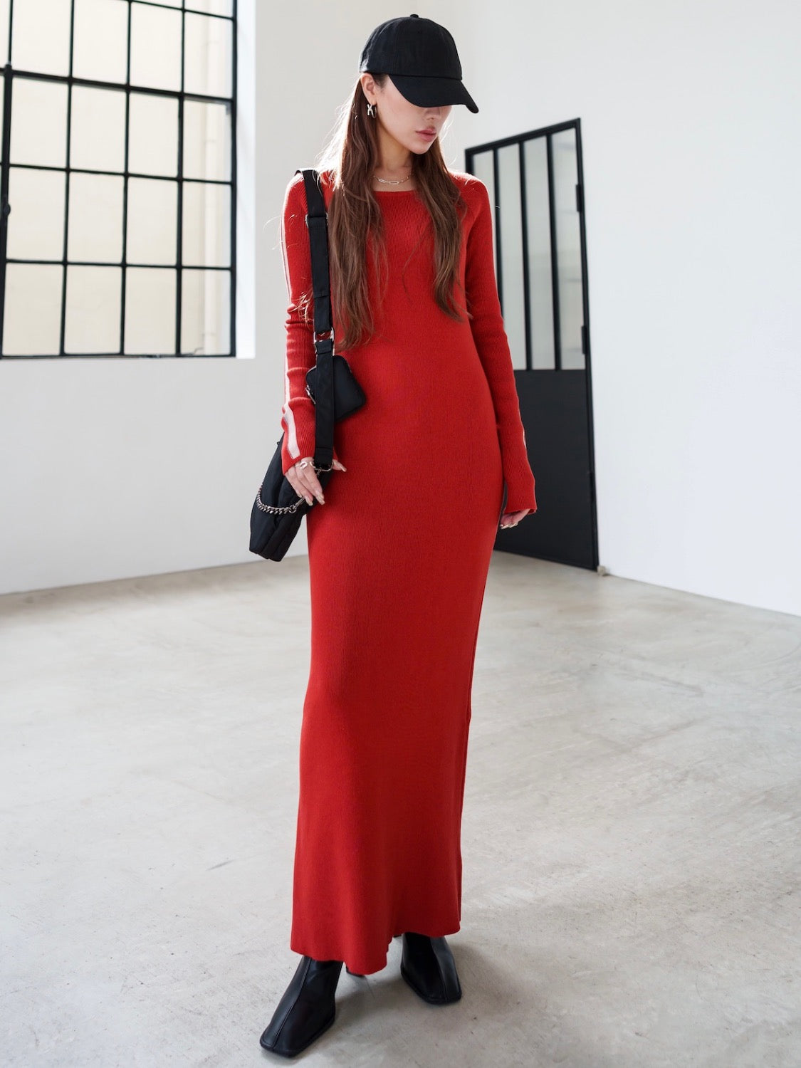 MODEL:159cm<br>COLOR:レッド