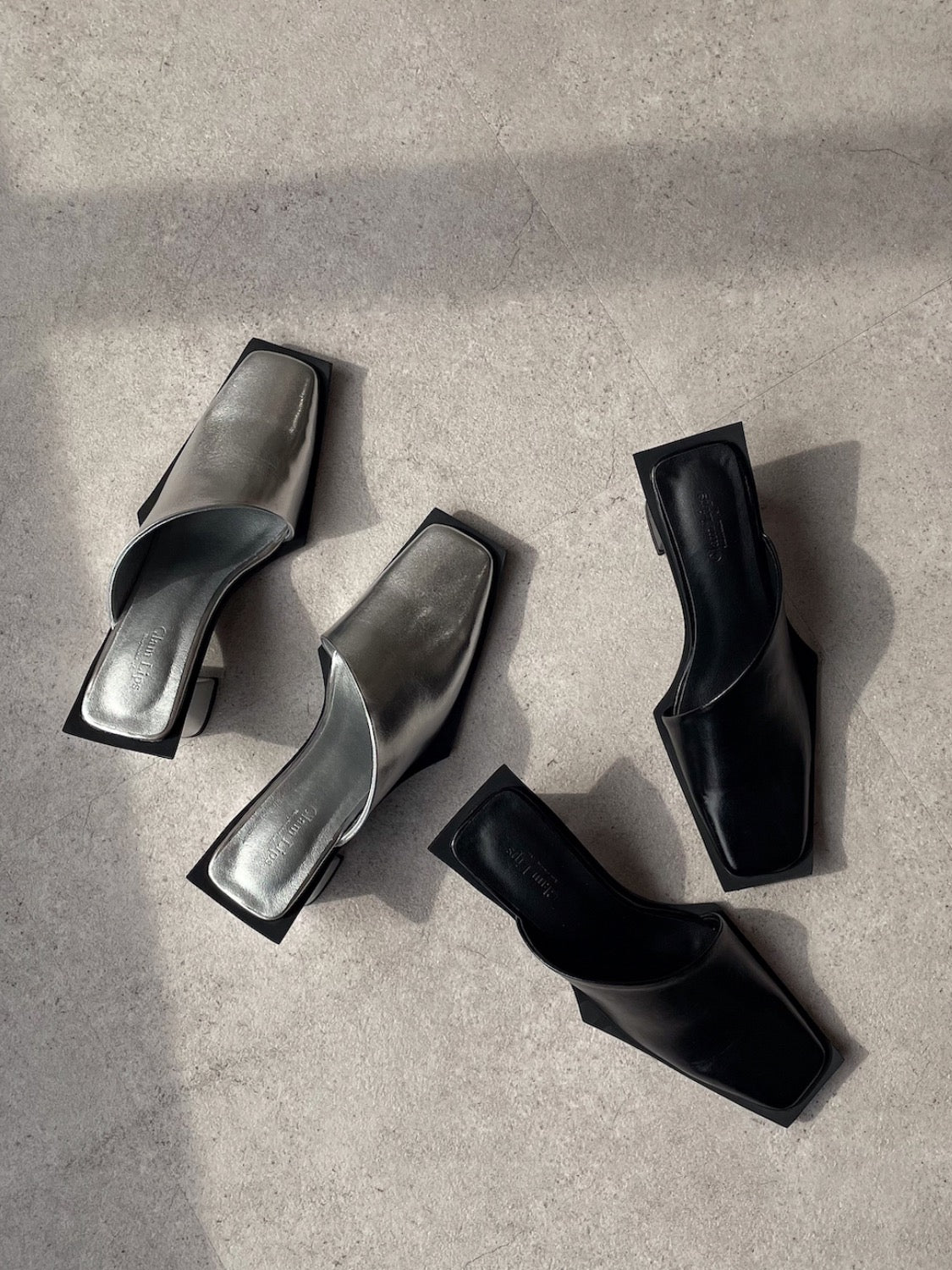 Square Toe Metallic Mule