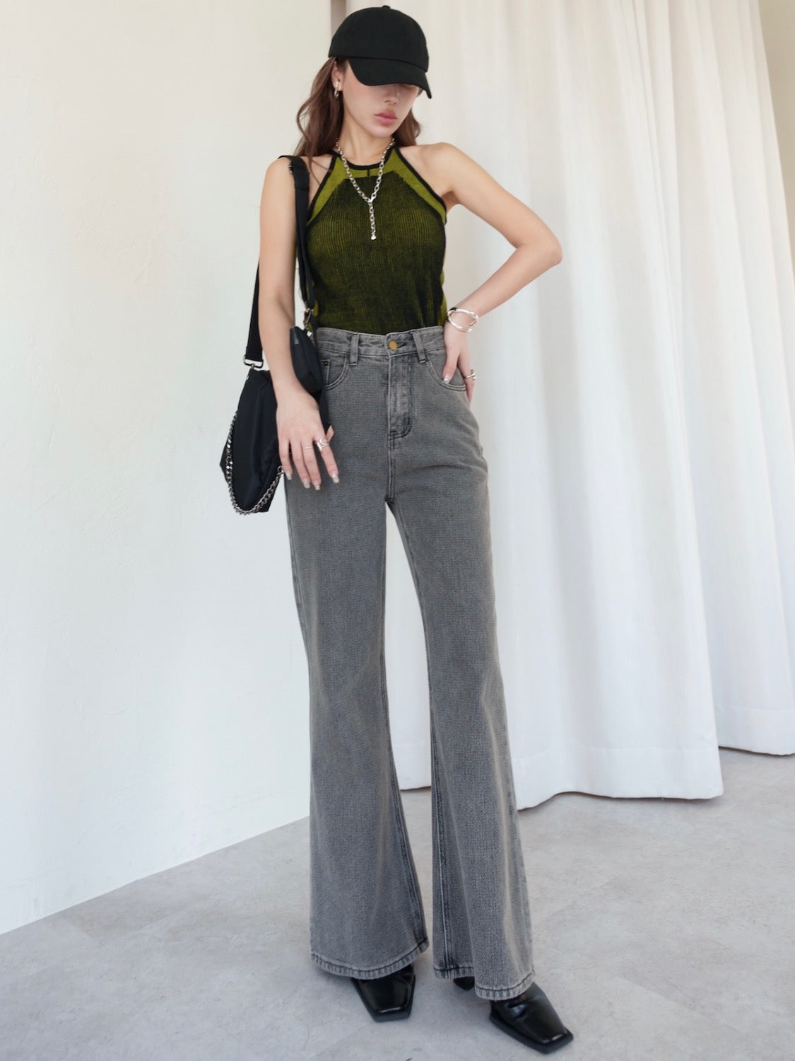 Texture デニム フレアパンツ